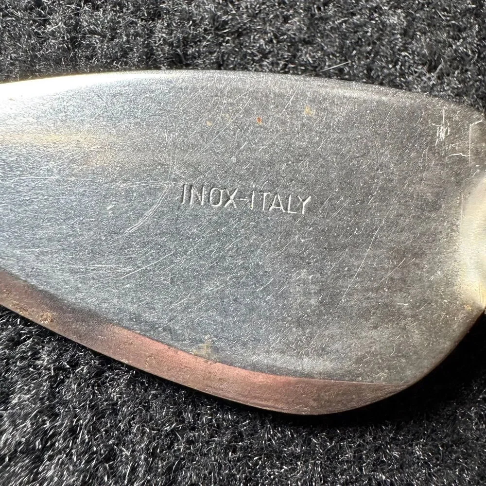 Inox Italy Parmesan Cheese Knife Wooden Handle Hard Cheese Wedge Tool Vintage